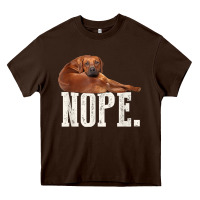 Chocolate Brown nope lazy rhodesian ridgeback t shirt dog lover gift tee Heavy Core Tee - linhVisuals