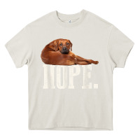 Cream nope lazy rhodesian ridgeback t shirt dog lover gift tee Heavy Core Tee - linhVisuals