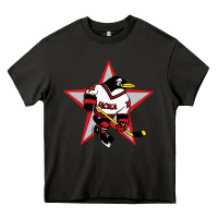 Asphalt Red Penguin 1990's Russian Heavy Core Tee - linhVisuals