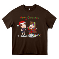 Chocolate Brown gravity falls merry christmas amino Heavy Core Tee - linhVisuals