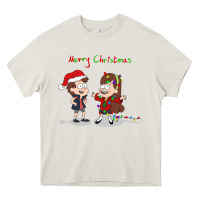 Cream gravity falls merry christmas amino Heavy Core Tee - linhVisuals