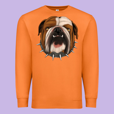 Bulldog Premium Sweatshirt Designed By Jasminsmagicworld