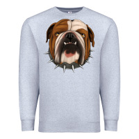 Heather Grey Bulldog Premium Sweatshirt - Jasminsmagicworld
