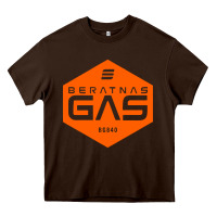 Chocolate Brown beratnas gas Heavy Core Tee - linhVisuals