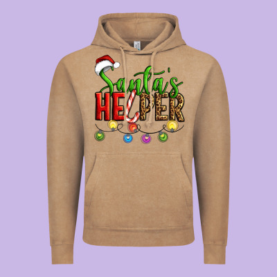 Santa's Helper Christmas Vintage Hoodie Designed By Artiststas