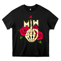 Black motionless in white Heavy Core Tee - linhVisuals