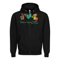 Black peace love pumpkin spice latte Zipper Hoodie - Jasminsmagicworld