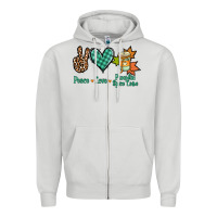 Dove Grey peace love pumpkin spice latte Zipper Hoodie - Jasminsmagicworld