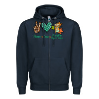 Navy peace love pumpkin spice latte Zipper Hoodie - Jasminsmagicworld