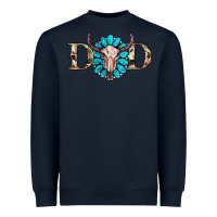 Navy western dad with gemstone and skull Heavyweight Sweatshirt - RanaPortraitStore