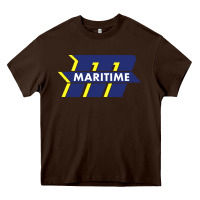 Chocolate Brown massachusetts maritime academy Heavy Core Tee - linhVisuals