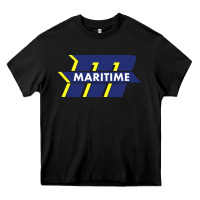 Black massachusetts maritime academy Heavy Core Tee - linhVisuals