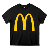 Black donalds food Heavy Core Tee - linhVisuals