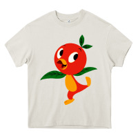 Cream orange bird Heavy Core Tee - linhVisuals