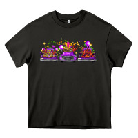 Asphalt Mardi Gras Farm Trucks Heavy Core Tee - FaDigitalArtStudio