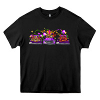 Black Mardi Gras Farm Trucks Heavy Core Tee - FaDigitalArtStudio