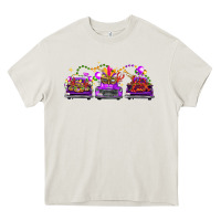 Cream Mardi Gras Farm Trucks Heavy Core Tee - FaDigitalArtStudio