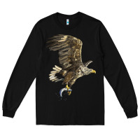 Black American White Sea Eagle Long Sleeve Tee - LillyAllenDesigns