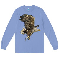 Colony Blue American White Sea Eagle Long Sleeve Tee - LillyAllenDesigns