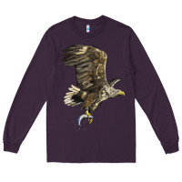 Plum American White Sea Eagle Long Sleeve Tee - LillyAllenDesigns
