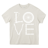 Cream cycling t  shirt cycling cyclist t  shirt (1) Heavy Core Tee - linhVisuals