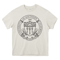 Cream .university of southern california Heavy Core Tee - linhVisuals