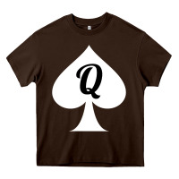 Chocolate Brown queen of spades clothes for women   qos tee t shirt Heavy Core Tee - linhVisuals