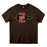 Chocolate Brown san diego state aztecs Heavy Core Tee - linhVisuals