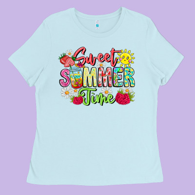 Sweet Summer Time Ladies Tee Designed By Cowhidedigitalart