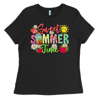 Black Sweet Summer Time Ladies Tee - CowhideDigitalArt