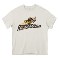 Cream akron rubberducks Heavy Core Tee - linhVisuals