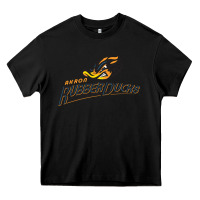 Black akron rubberducks Heavy Core Tee - linhVisuals