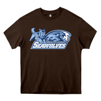 Chocolate Brown sonoma state seawolves Heavy Core Tee - linhVisuals