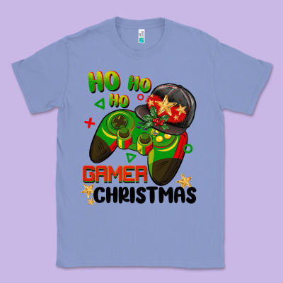 Ho Ho Ho Gamer Christmas Classic Tee Designed By Barkaloodesign