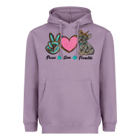 Lavender peace love frenchie Heavyweight Hoodie - RanaPortraitStore