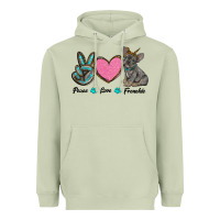 Matcha peace love frenchie Heavyweight Hoodie - RanaPortraitStore