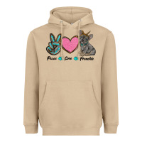Mushroom peace love frenchie Heavyweight Hoodie - RanaPortraitStore