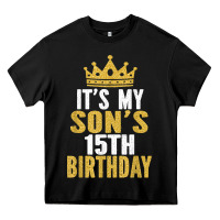 Black it's my son's 15th birthday 15 years old boy t shirt Heavy Core Tee - linhVisuals