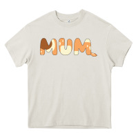Cream Bluey Mum Heavy Core Tee - linhVisuals