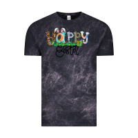 Cloud Black Happy Easter Vintage Tee - CowhideDigitalArt