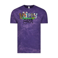 Cloud Purple Happy Easter Vintage Tee - CowhideDigitalArt