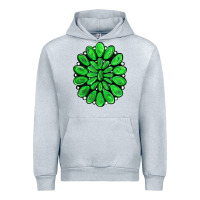 Heather Grey green gemstone Urban Hoodie - RanaPortraitStore