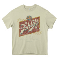 Mossy schlitz beer Heavy Core Tee - linhVisuals