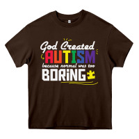 Chocolate Brown god created autism normal was too boring Heavy Core Tee - linhVisuals