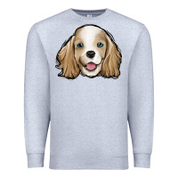 Heather Grey cocker spaniel Premium Sweatshirt - Jasminsmagicworld