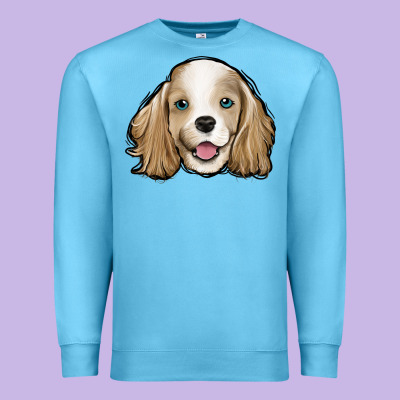 Cocker Spaniel Premium Sweatshirt Designed By Jasminsmagicworld