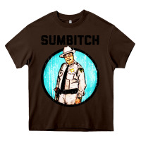 Chocolate Brown sumbitch Heavy Core Tee - linhVisuals