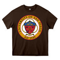 Chocolate Brown university of san diego Heavy Core Tee - linhVisuals