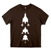 Chocolate Brown Virgin Galactic Evolution Heavy Core Tee - linhVisuals