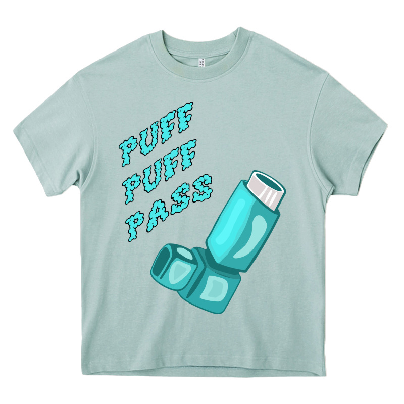 Puff Puff Pass Inhaler Heavy Core Tee by linhVisuals | Teevron